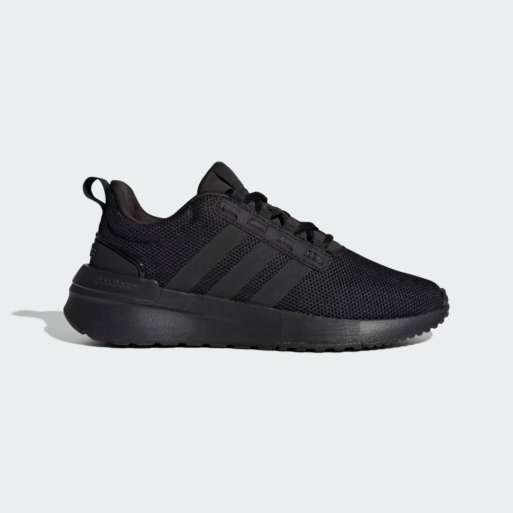NEW ADIDAS kids' racer tr21 j sneaker in black carbon